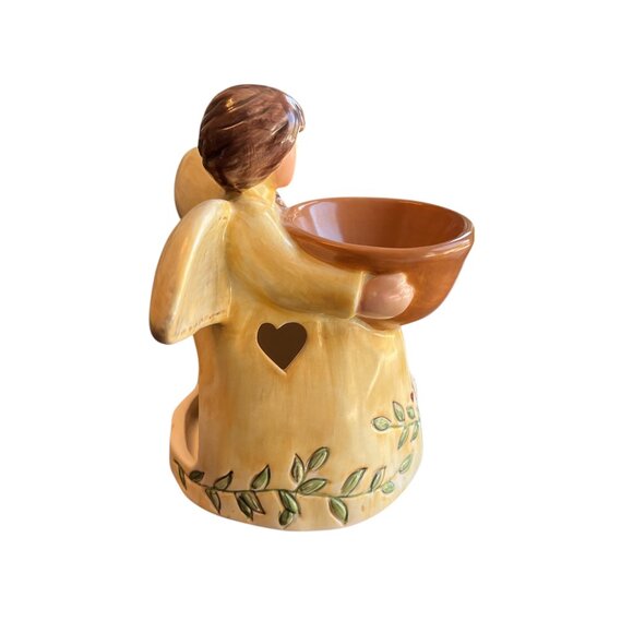 RUSS BERRIE Handpainted Angel Scented Wax Warmer or Candle Holder Vintage Dove - Picture 6 of 11